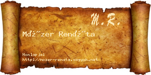 Mózer Renáta névjegykártya