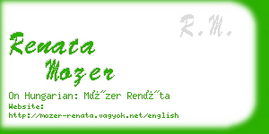 renata mozer business card