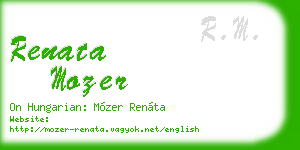 renata mozer business card
